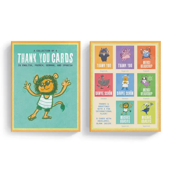 Around the World Multilingual Thank You Cards
