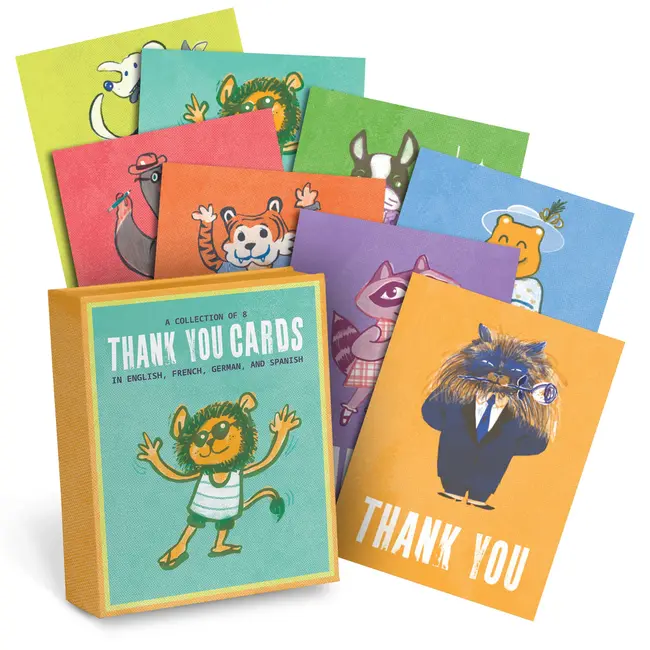Around the World Multilingual Thank You Cards