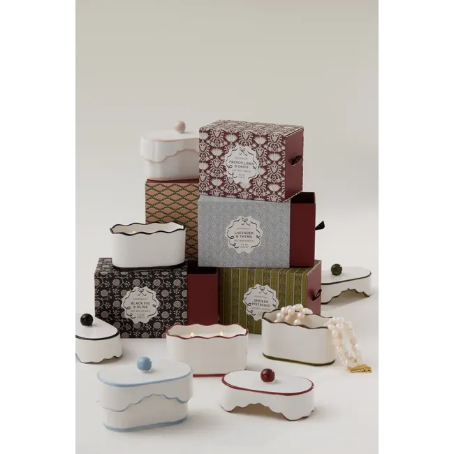 Cherie Ceramic Dish Candle - Lavender & Thyme