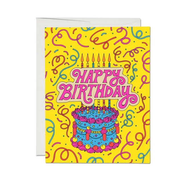 Cake and Confetti Birthday Card