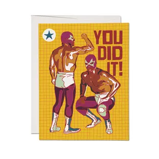 Luchador Congrats Card