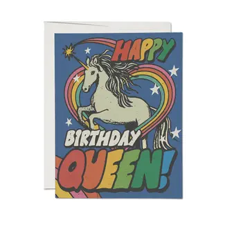 Unicorn Queen Bday Card