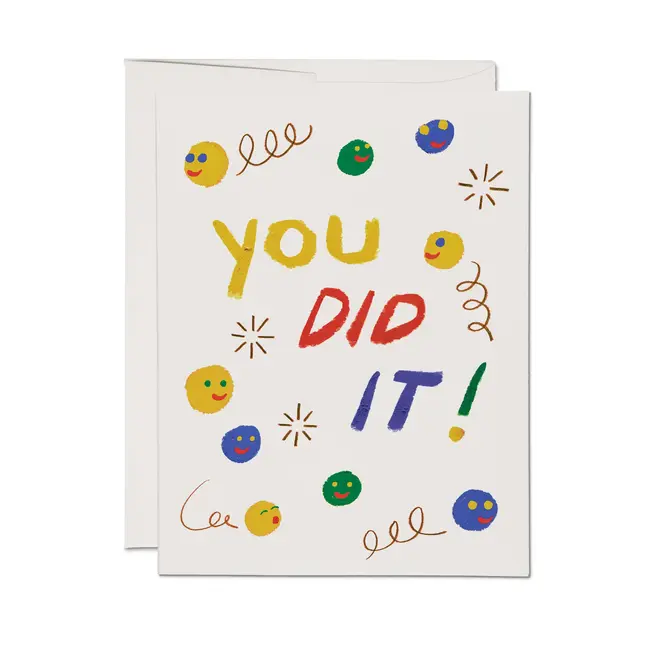 Smiley Faces Congrats Card