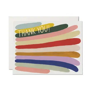 Rainbow Stripes Thank You Card