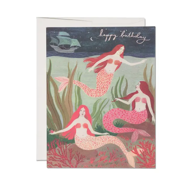 Mermaids Birthday Card