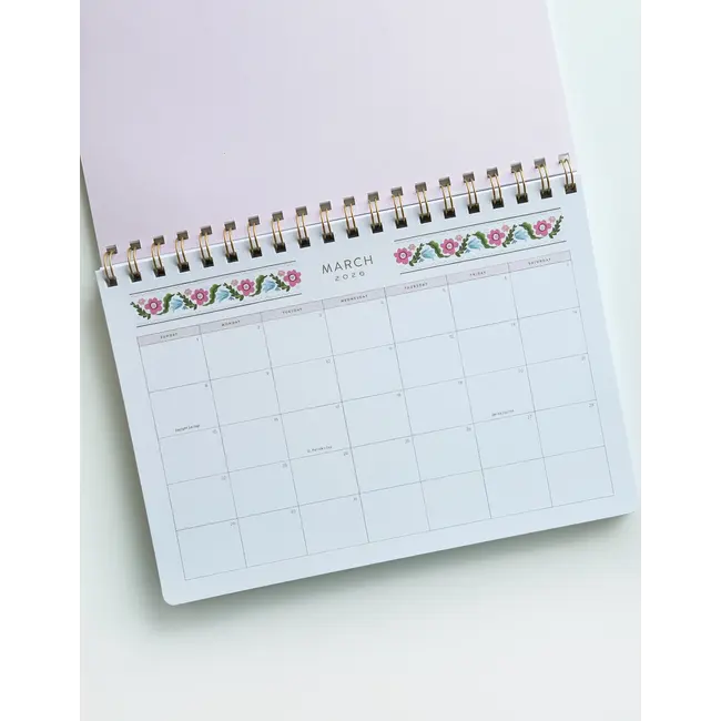 2026 Desktop Planner - Block Print Stripe