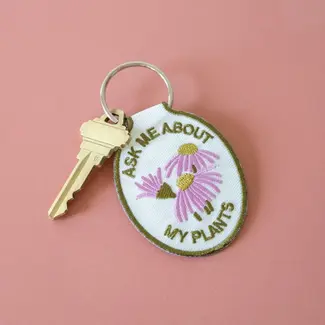 Lindy Stark Designs Plant Embroidered Keychain
