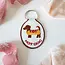 Lindy Stark Designs Hot Dog Embroidered Keychain