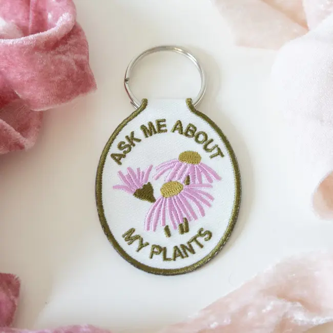 Lindy Stark Designs Plant Embroidered Keychain
