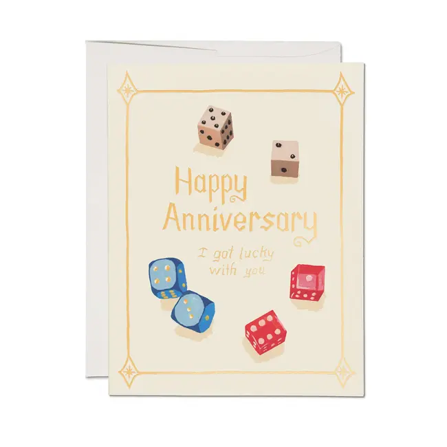 Lucky Dice Anniversary Card