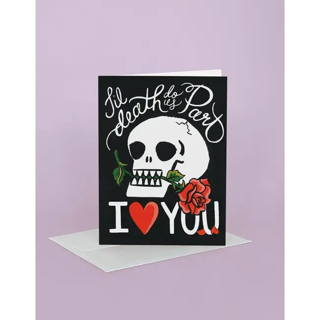 Skull and Rose Card