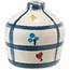 Hand-Painted Terracotta Vase w/Flower Grid Patter