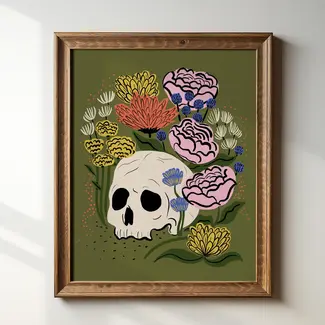 Tara Reed Skull Garden Art Print 8x10