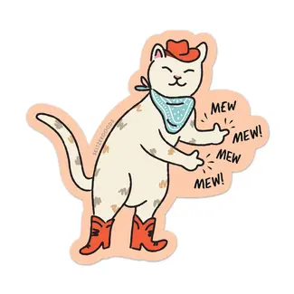 Seltzer Goods Cowboy Kitty Sticker