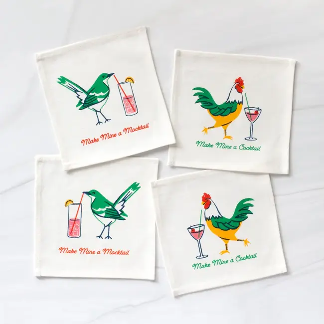 Seltzer Goods Cotton Cocktail Napkin Set of 4