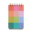 Bookcloth Twin Wire Notepad - Rainbow Check