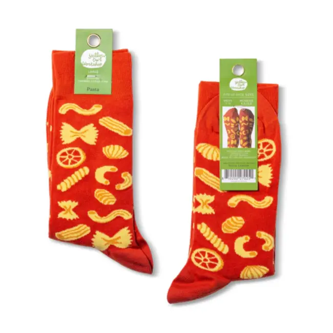 Yellow Owl Socks - Pasta (Large)