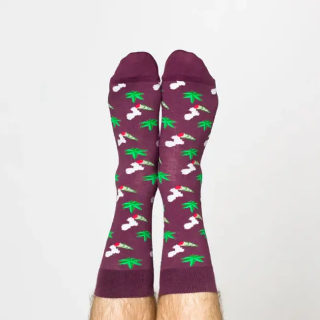 Yellow Owl Socks - Weed (Large)