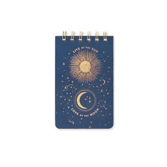 Bookcloth Twin Wire Notepad - Blue Live By the Sun