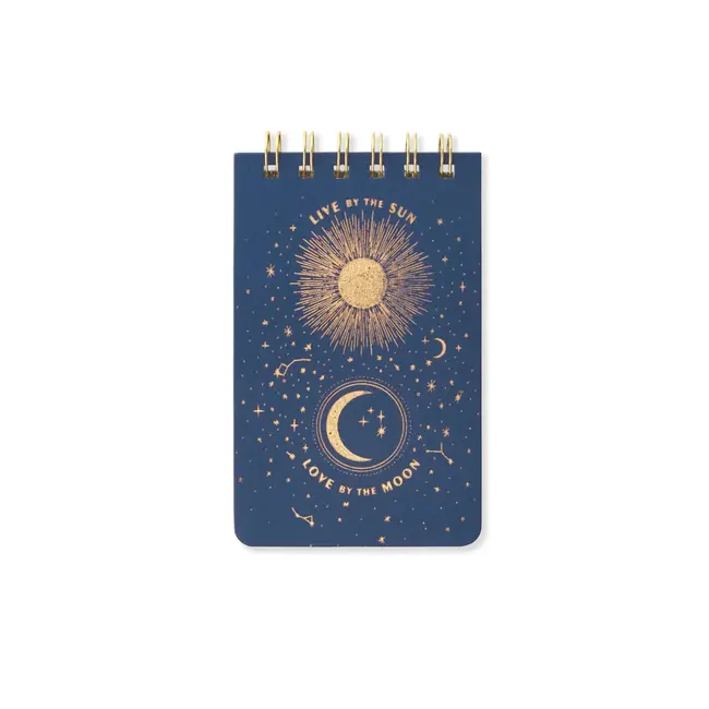 Bookcloth Twin Wire Notepad - Blue Live By the Sun