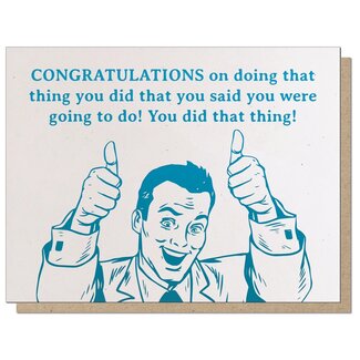 Guttersnipe Press Congrats Thing Card