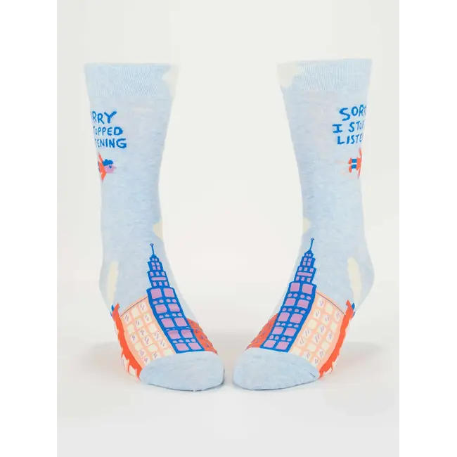 Blue Q Mens Socks - I Stopped Listening