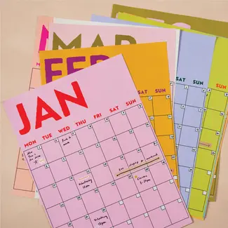 Monthly Undated Wall Planner