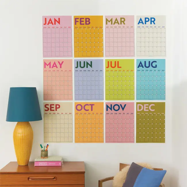 Monthly Undated Wall Planner