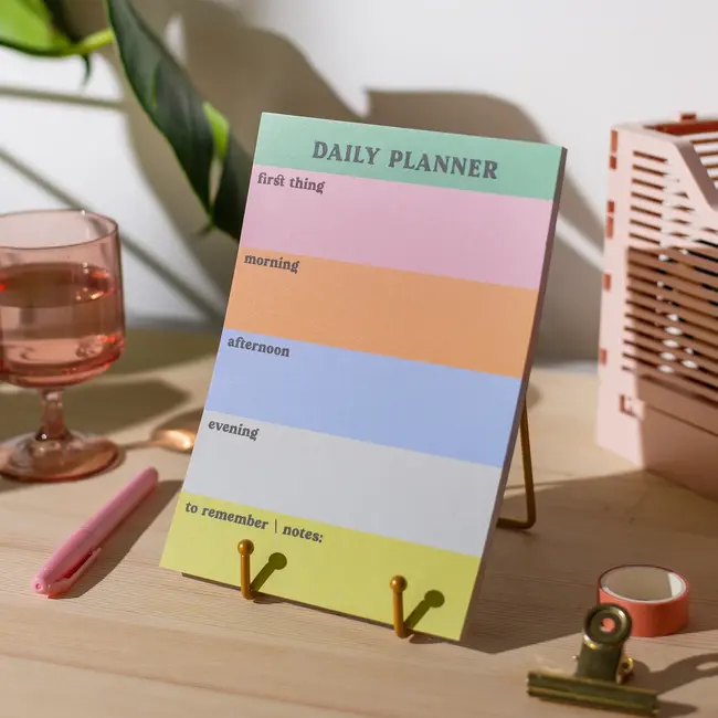 Daily Planner Pad - Rainbow Colour Block