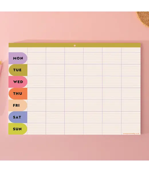 Weekly / Montly Planner Pad - Bright Arches