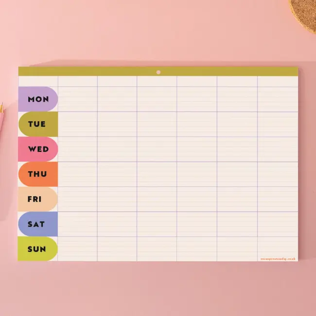 Weekly / Montly Planner Pad - Bright Arches