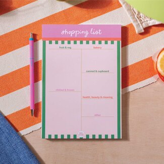 Weekly Shopping List Pad - Cabana Stripe