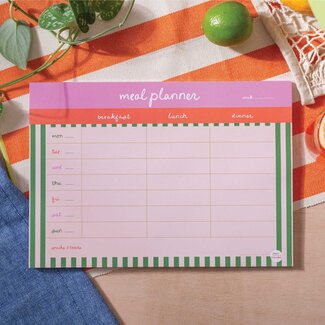 Weekly Meal Planner Pad - Cabana Stripe