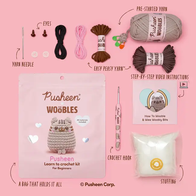 The Woobles Woobles Pusheen Kit