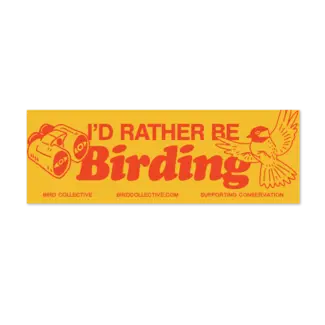 Rather Be Birding Bumper Sticker