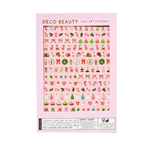 Nail Art Stickers -  Santa Baby