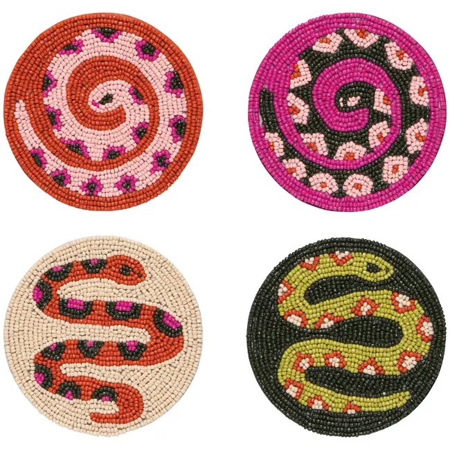 Beaded Coaster Set of 4