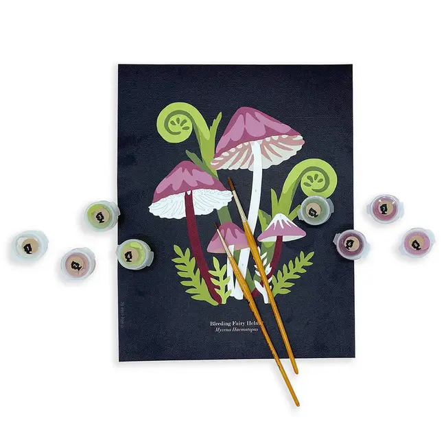 Paint by Numbers Kit - Bleeding Fairy Helmet Mushrooms
