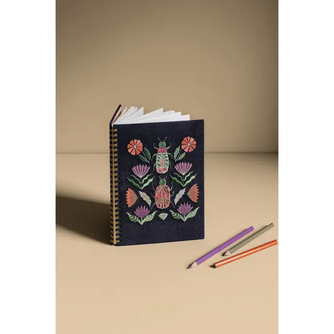 Amulet Ring Bound Embroidered Notebook