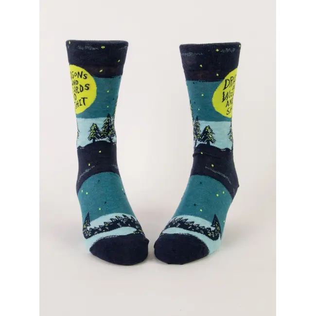 Blue Q Mens Socks - Dragons + Wizards + Shit