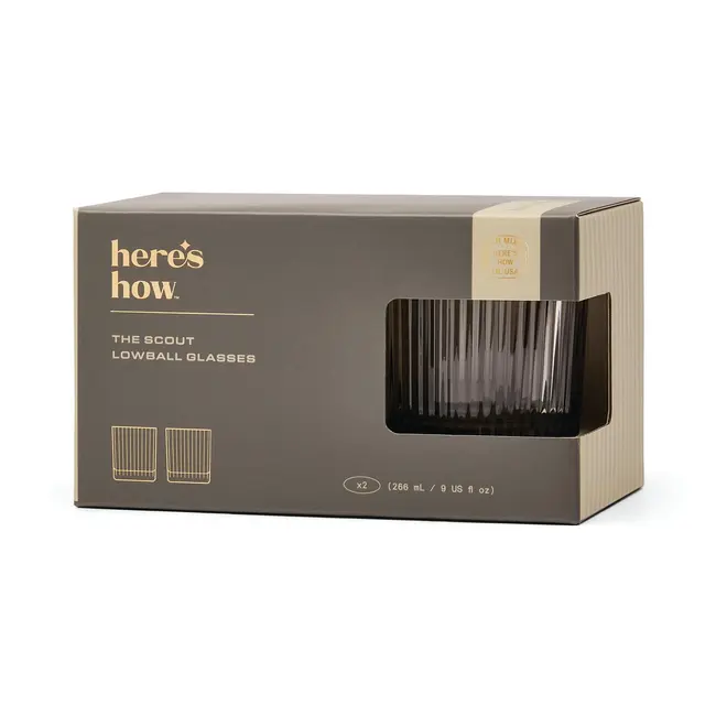 Scout Lowball Glass - Smoke (Set of 2)