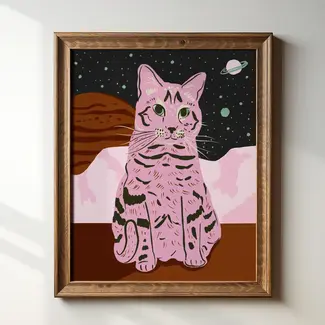 Tara Reed Space Cat Art Print 8x10