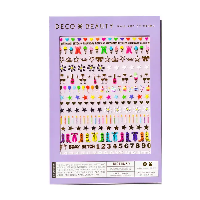 Nail Art Stickers -  Birthday