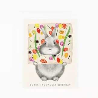 Sorry I Foccacia Birthday Card