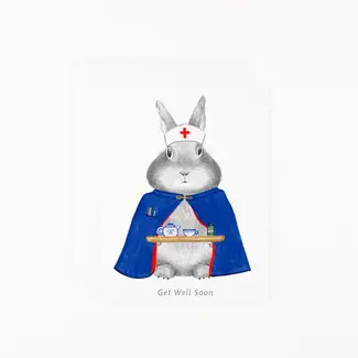 Nurse Bunny Get Well Card