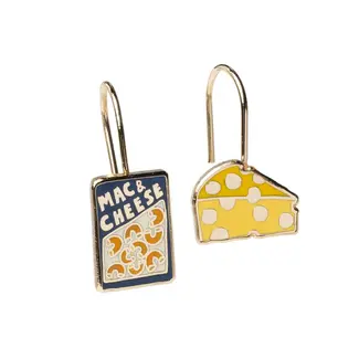 Yellow Owl Hanging Earrings - Mac & Cheese