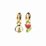 Yellow Owl Hoop Earrings - Honeybee & Flower