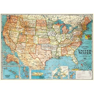 Cavallini Vintage Poster - USA Map