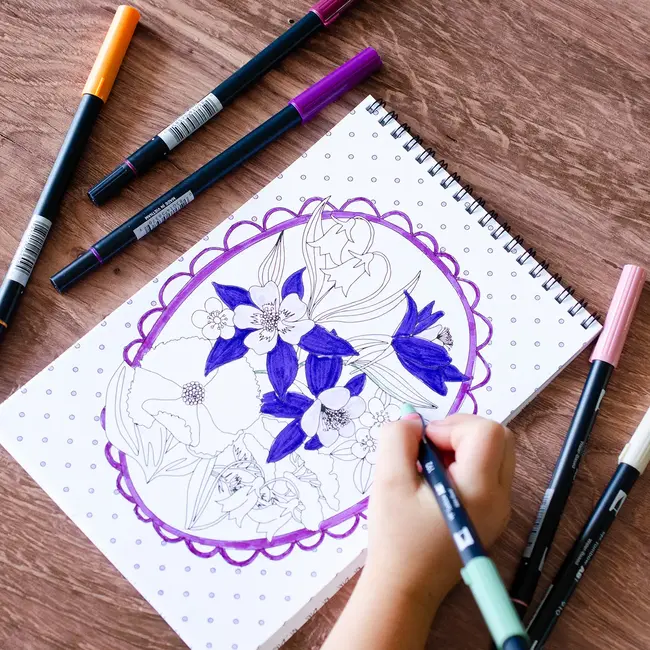 Premium Coloring Book - Wildflowers