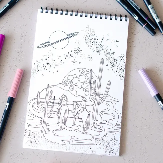 Premium Coloring Book - Cosmic Cowgirl